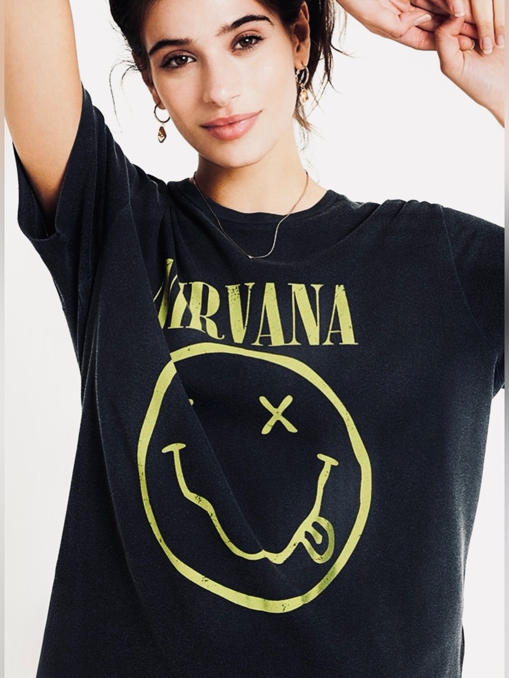 Nirvana Yellow Smiley Face Tee sold from Urban Outfitters